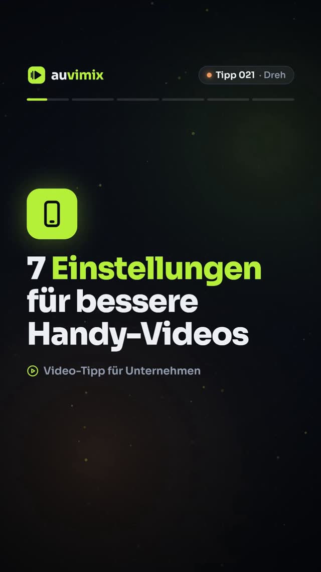 vimix: Mit dem Handy professionell filmen: 7 Einstellungen