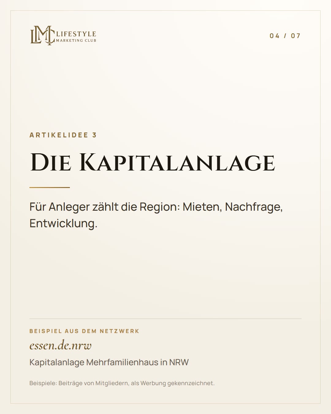 Dein Exposé zeigt das Objekt. Wer zeigt die Region? (4/7)