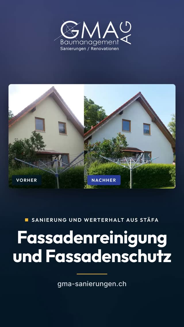 vimix: Fassadenreinigung und Fassadenschutz: GMA Sanierungen aus Stäfa