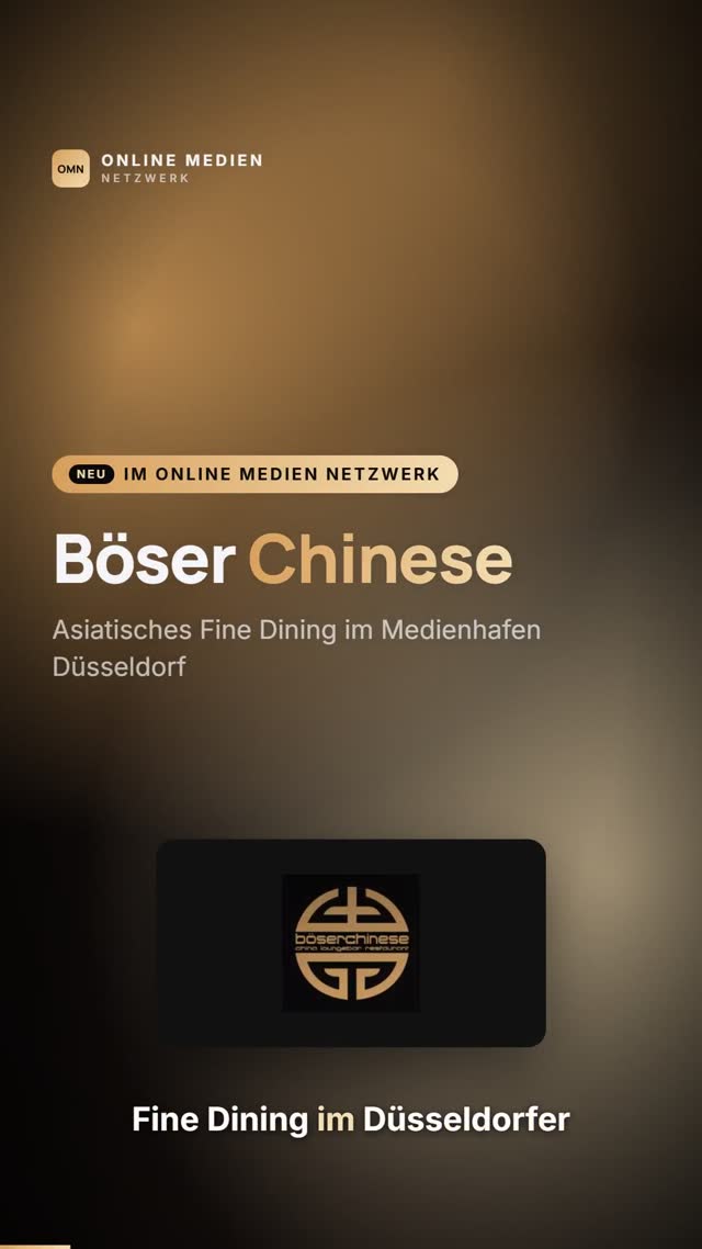 vimix: Neu im Online Medien Netzwerk: Böser Chinese – asiatisches Fine Dining in Düsseldorf