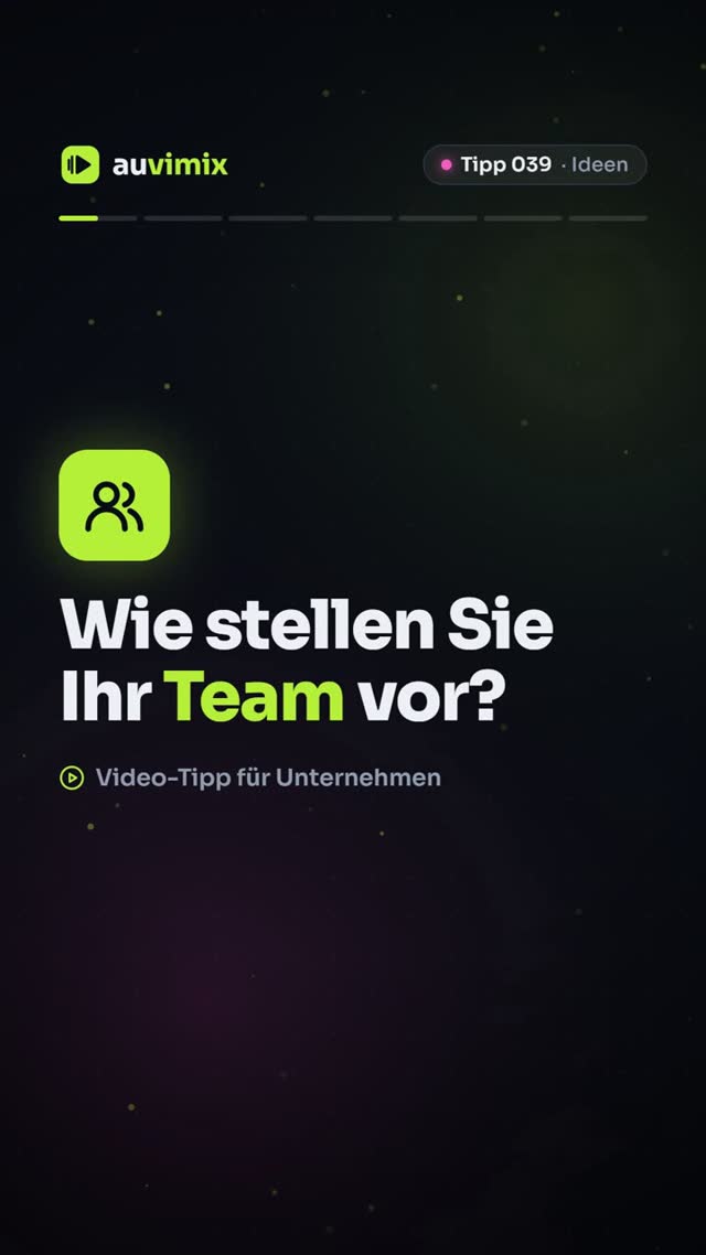 vimix: Team vorstellen: Ideen für Mitarbeitervideos